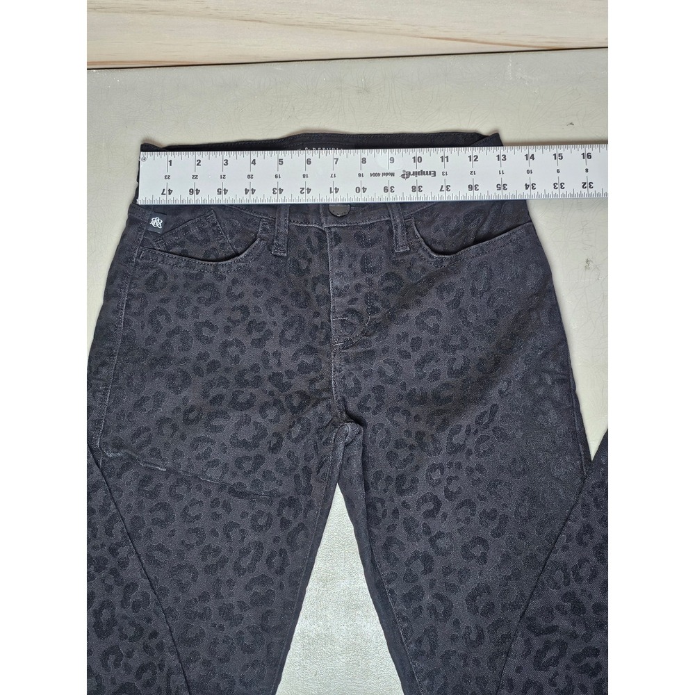 Rock & Republic Kashmiere Leopard Print Skinny‎ Jeans Grey Black Size 2M R010286 - Picture 6 of 14